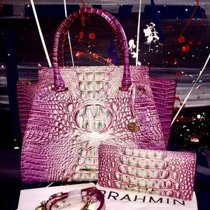 IMPECCABLE BRAHMIN JULEP PRISCILLA SATCHEL WALLET